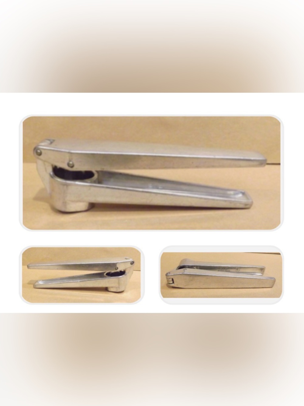 Vintage Zyliss No Peel Garlic Press all Stainless Steel
